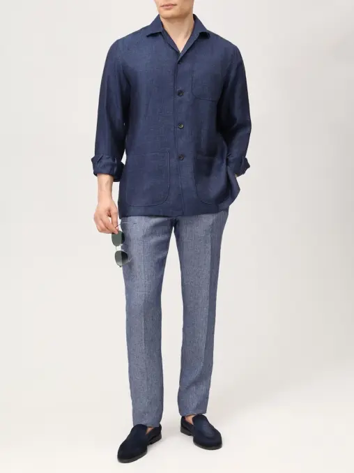 Рубашка Slim Fit льняная MARIA SANTANGELO
