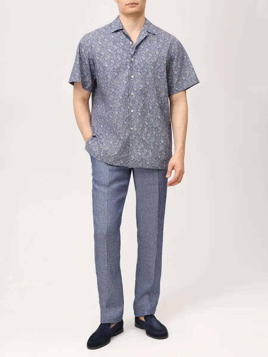 Рубашка Regular Fit из хлопка и лиоцелла