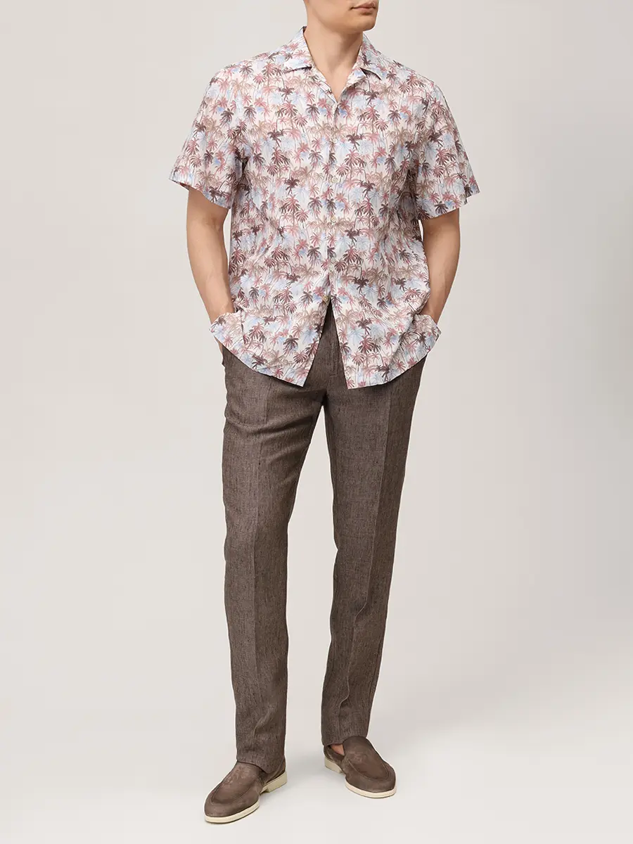 Рубашка Regular Fit из хлопка и лиоцелла