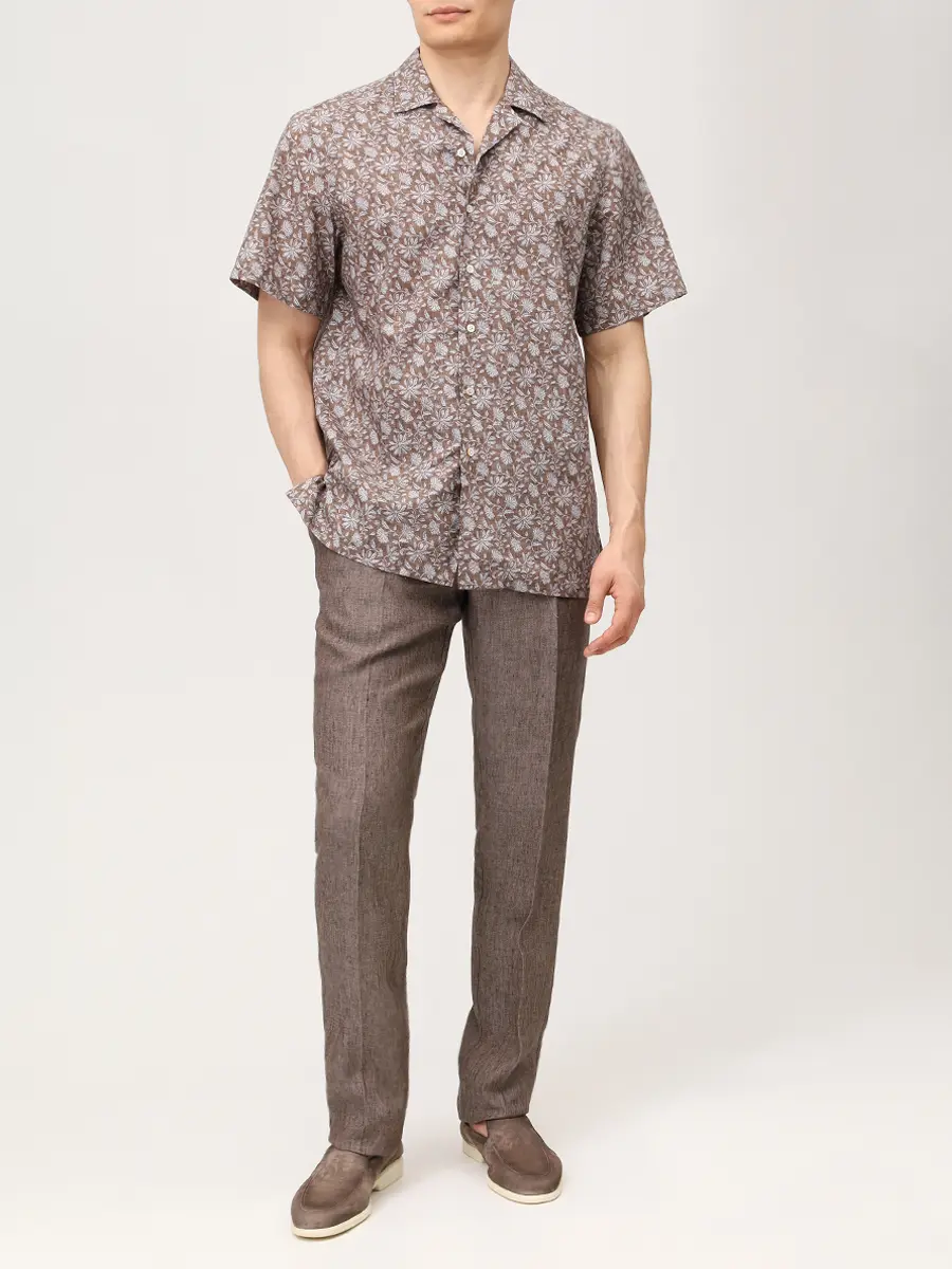 Рубашка Regular Fit из хлопка и лиоцелла