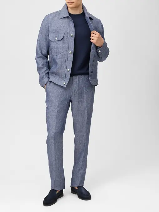 Футболка из хлопка и льна FIORONI CASHMERE