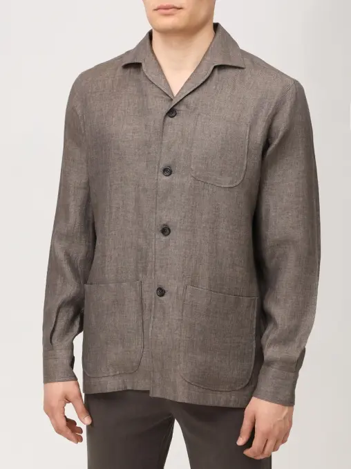 Рубашка Slim Fit льняная MARIA SANTANGELO