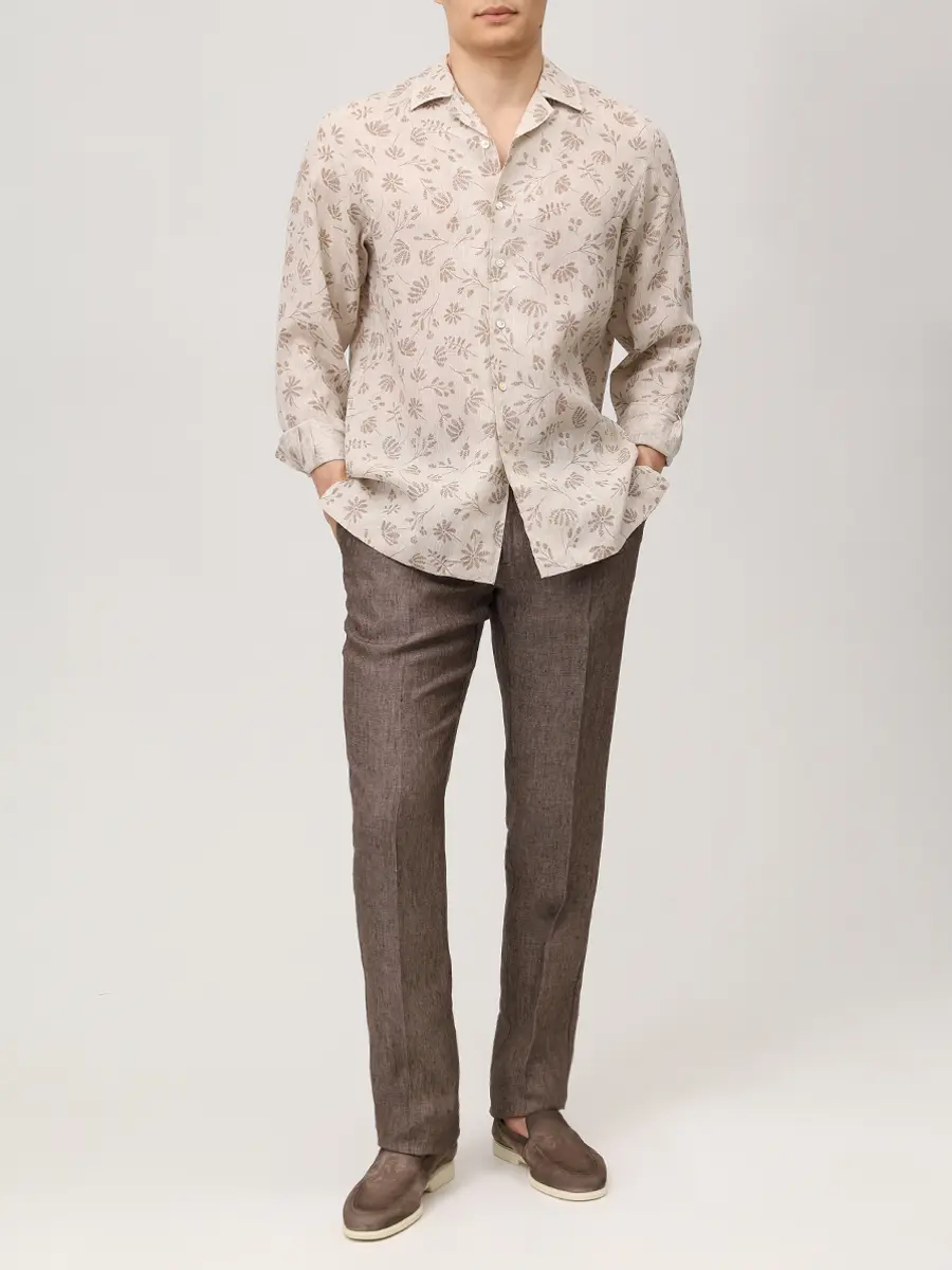 Рубашка Regular Fit льняная