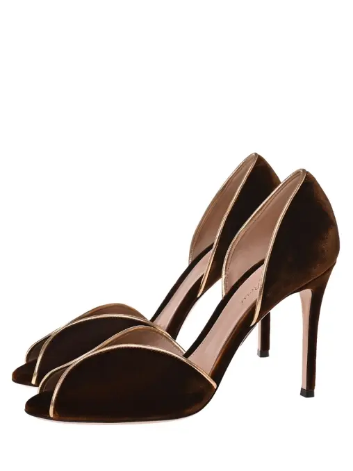Туфли бархатные GIANVITO ROSSI