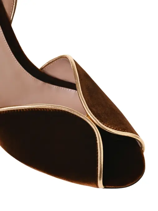 Туфли бархатные GIANVITO ROSSI