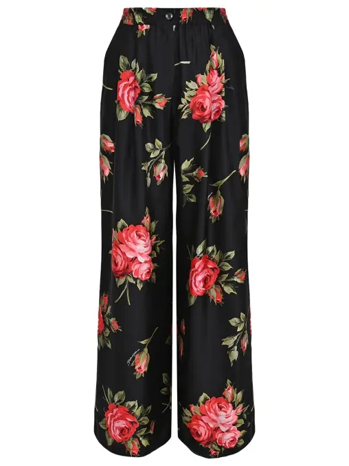Брюки шелковые DOLCE & GABBANA