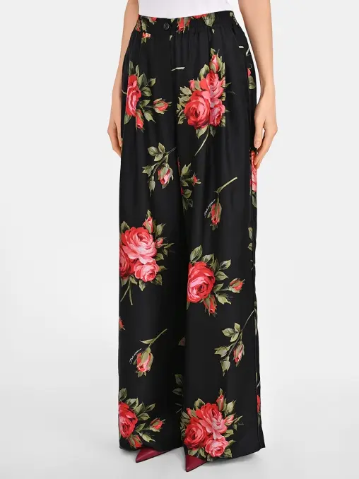 Брюки шелковые DOLCE & GABBANA