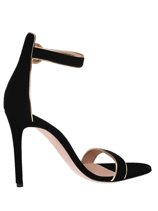 Босоножки бархатные GIANVITO ROSSI