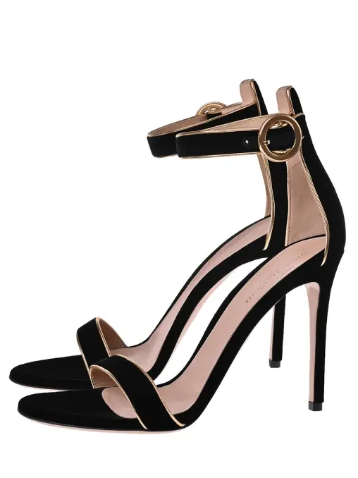 Босоножки бархатные GIANVITO ROSSI