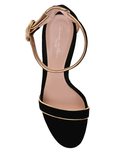 Босоножки бархатные GIANVITO ROSSI