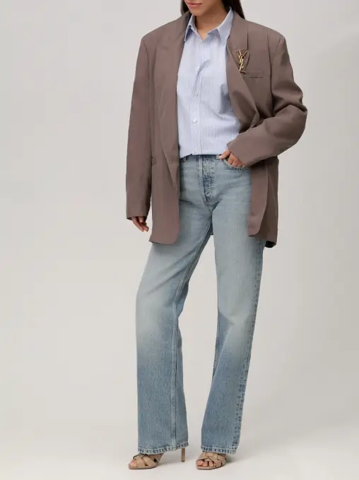 Пиджак шелковый SAINT LAURENT