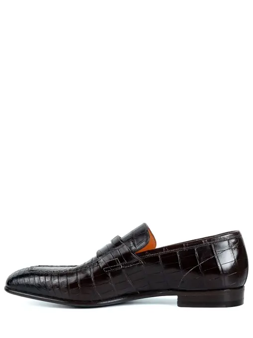 Лоферы из кожи крокодила SANTONI