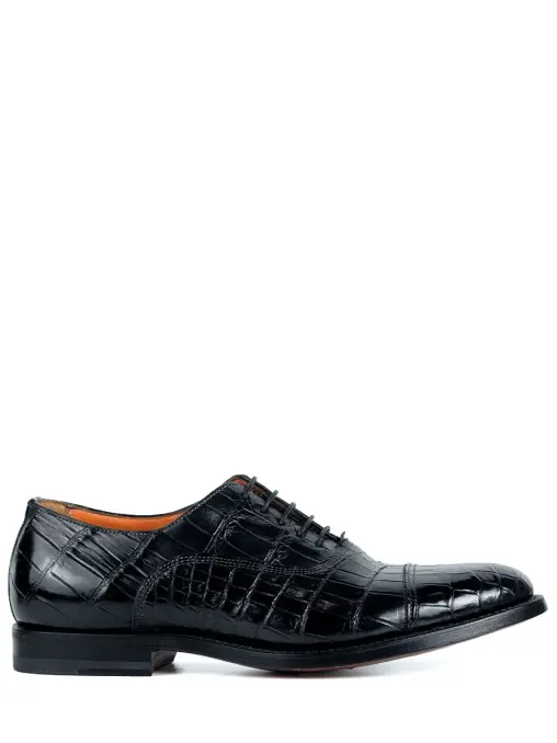 Оксфорды из кожи крокодила SANTONI
