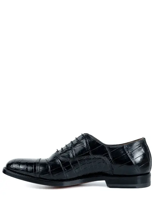 Оксфорды из кожи крокодила SANTONI
