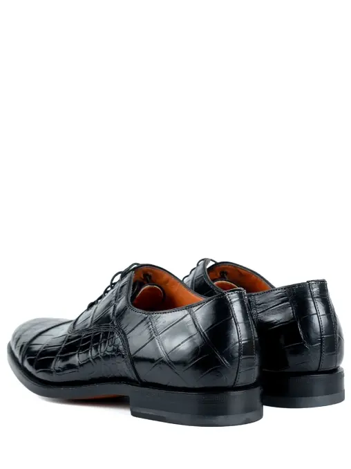 Оксфорды из кожи крокодила SANTONI