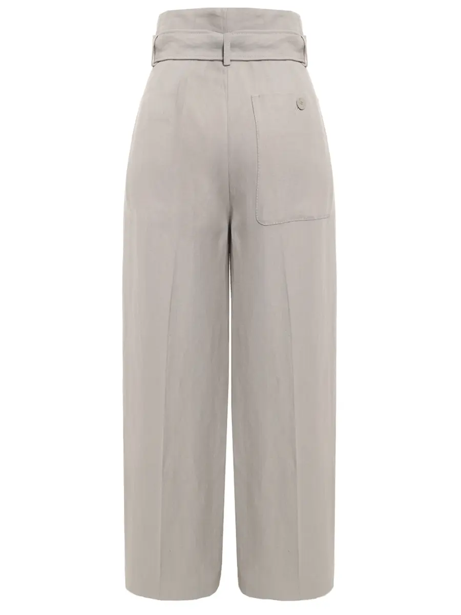 Брюки из вискозы и льна