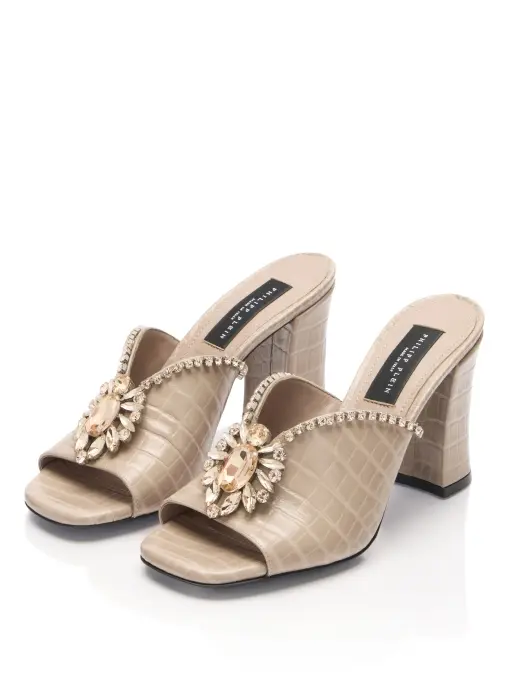 Мюли кожаные PHILIPP PLEIN