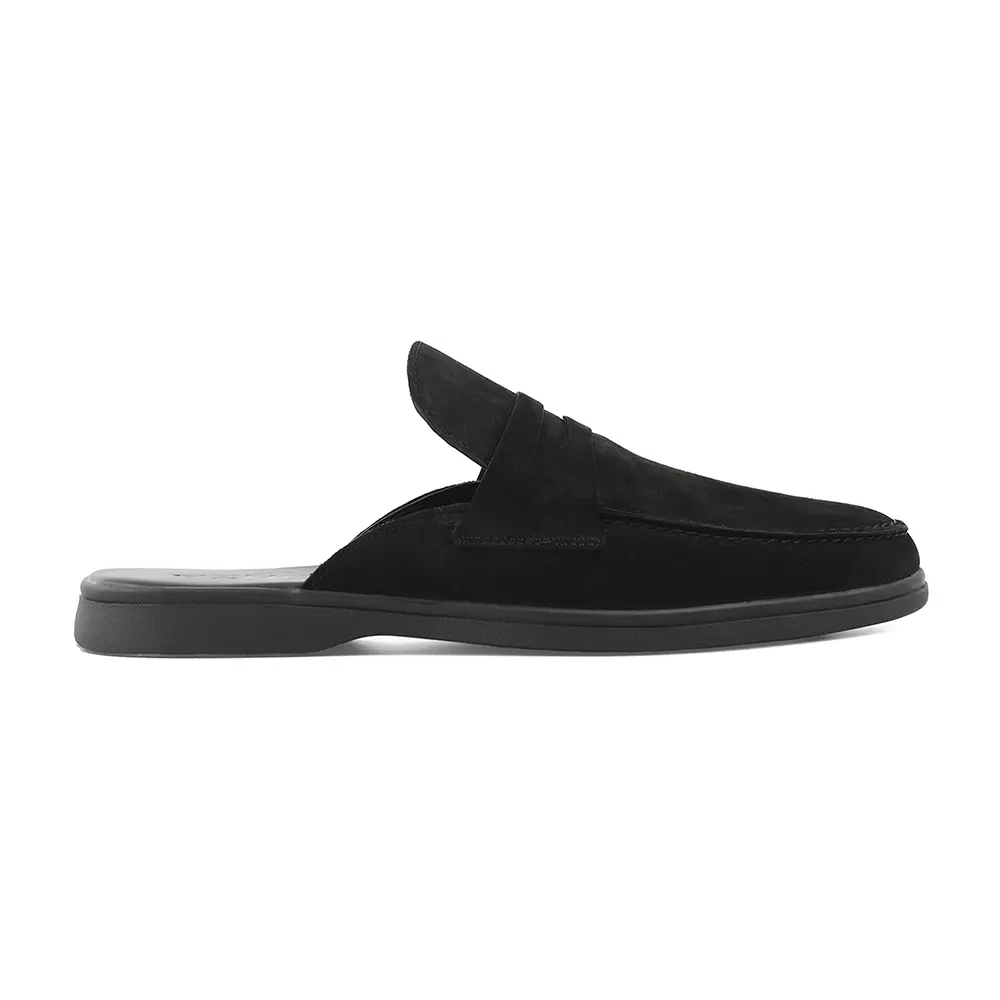 Мюли замшевые Prato black suede 2