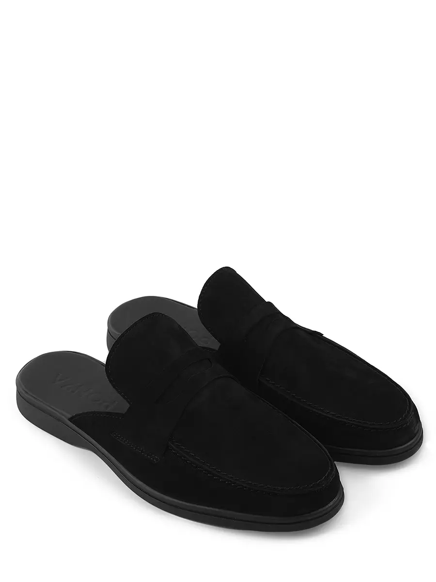 Мюли замшевые Prato black suede 2