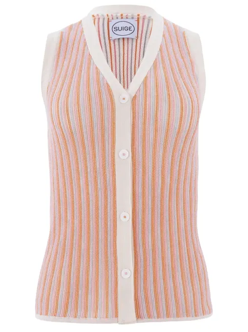 Жилет кашемировый Fancy Stripe SUIGE