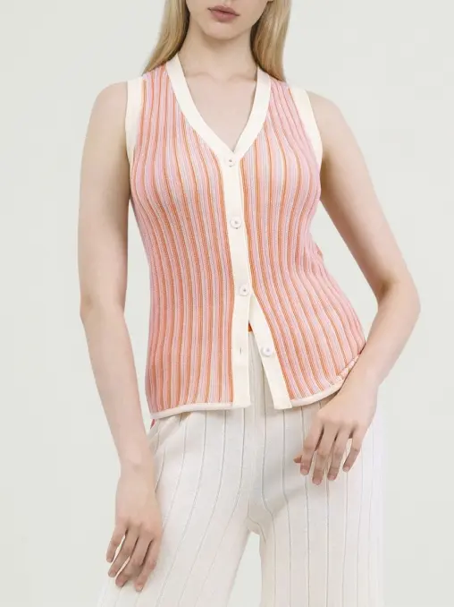Жилет кашемировый Fancy Stripe SUIGE
