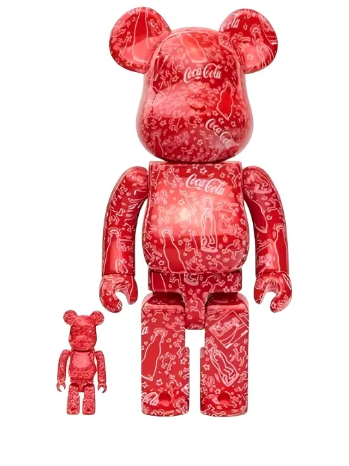 Статуэтка Bearbrick Coca-Cola Keith Haring 100% & 400% MEDICOM TOY