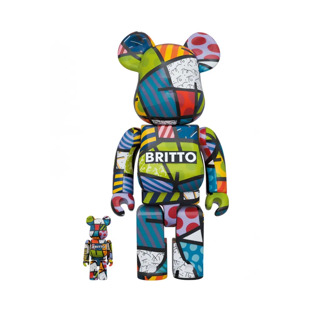 Статуэтка Bearbrick Romero Britto Heart 100% & 400%