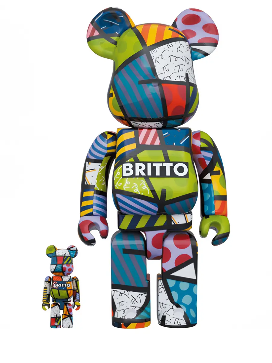Статуэтка Bearbrick Romero Britto Heart 100% & 400%