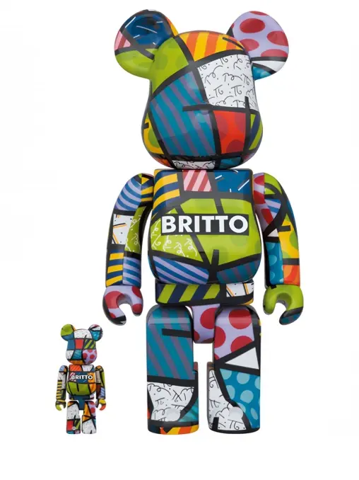 Статуэтка Bearbrick Romero Britto Heart 100% & 400% MEDICOM TOY