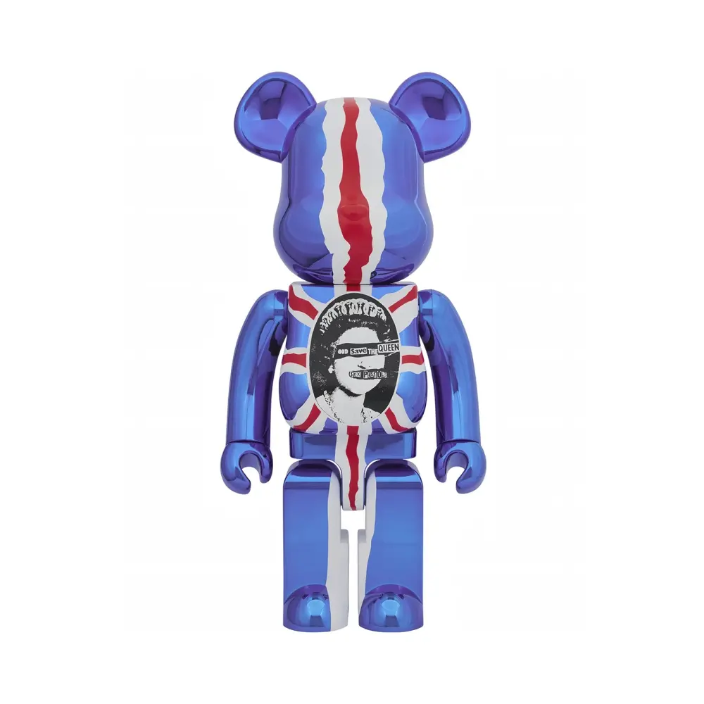 Статуэтка Bearbrick Sex Pistols God Save The Queen Chrome Ver. 1000%