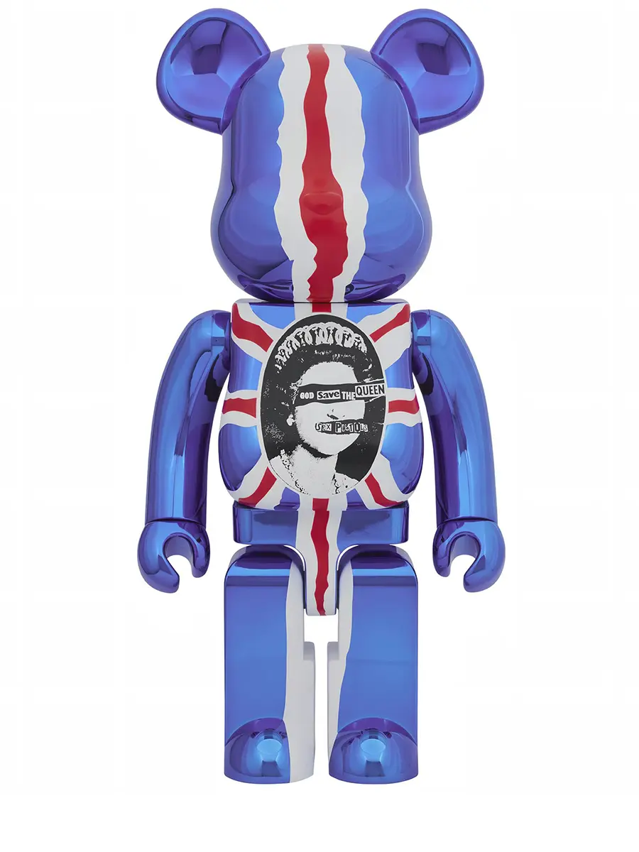 Статуэтка Bearbrick Sex Pistols God Save The Queen Chrome Ver. 1000%