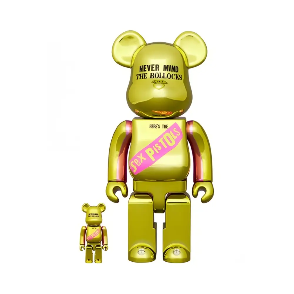 Статуэтка Bearbrick Sex Pistols Never Mind The Bollocks Chrome Ver 100% & 400%