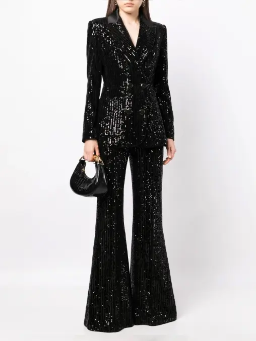 Брюки с пайетками ELIE SAAB