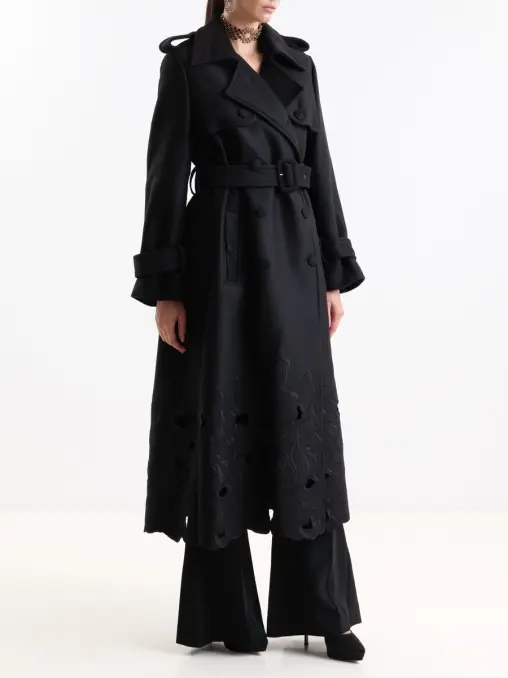 Тренч шерстяной ELIE SAAB