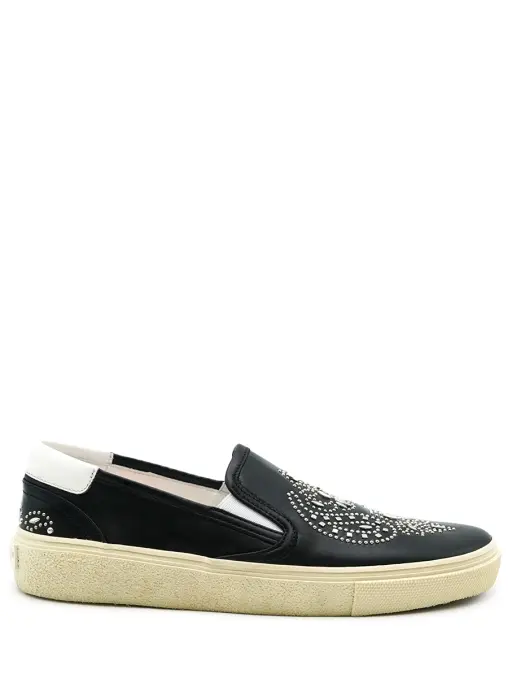 Слипоны кожаные SAINT LAURENT