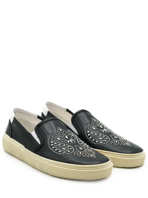 Слипоны кожаные SAINT LAURENT