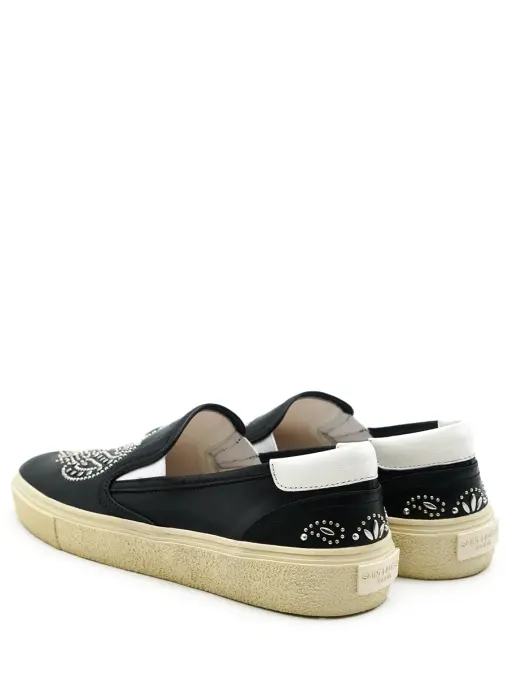 Слипоны кожаные SAINT LAURENT
