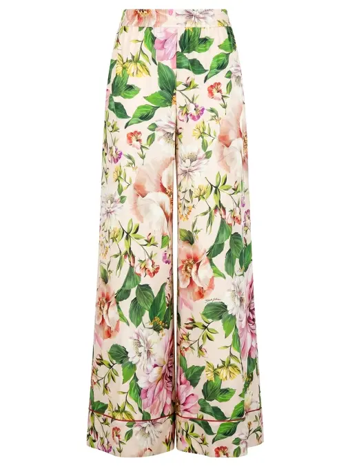 Брюки шелковые DOLCE & GABBANA