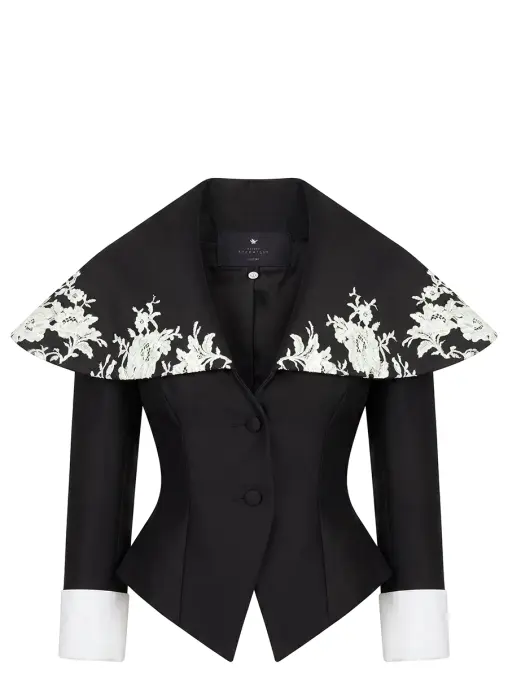 Жакет шерстяной с кружевом MAISON BOHEMIQUE