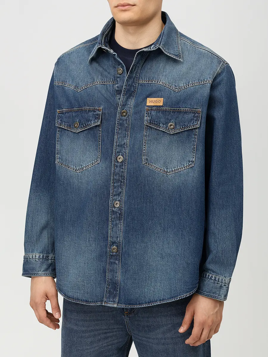 Рубашка Regular Fit джинсовая