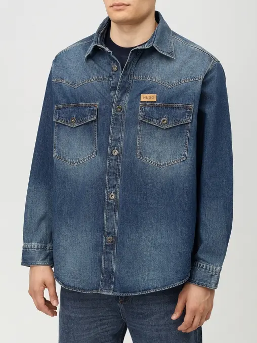Рубашка Regular Fit джинсовая HUGO