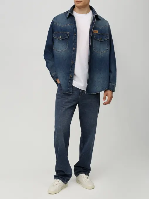 Футболка Slim Fit хлопковая BOSS