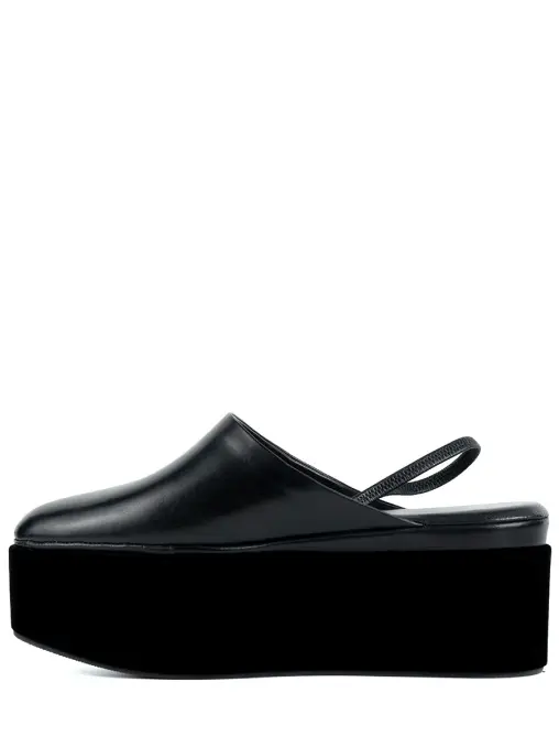 Сабо кожаные FENDI