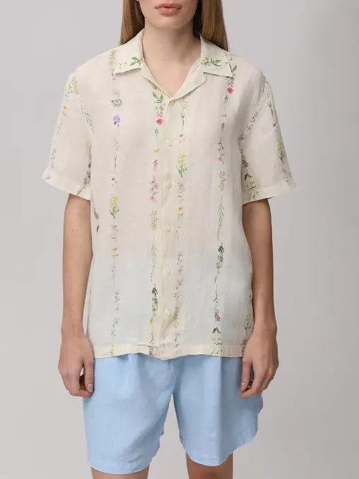 Рубашка льняная 120% LINO