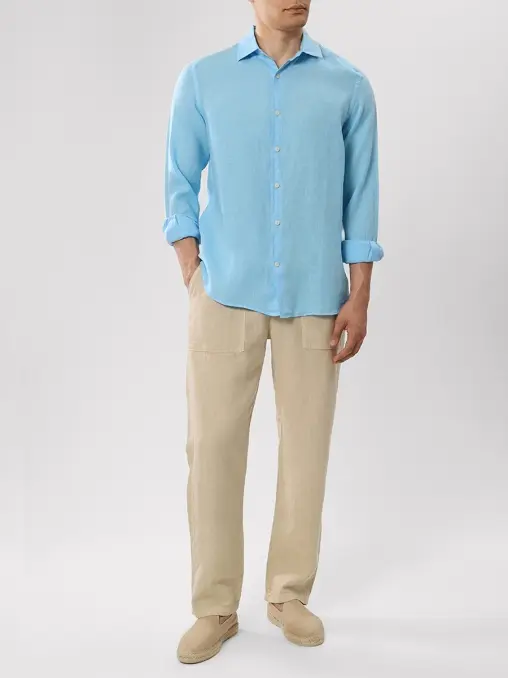 Рубашка Slim Fit льняная MC2 SAINT BARTH