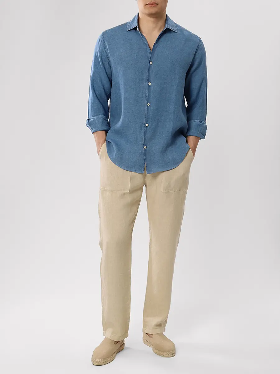Рубашка Slim Fit льняная