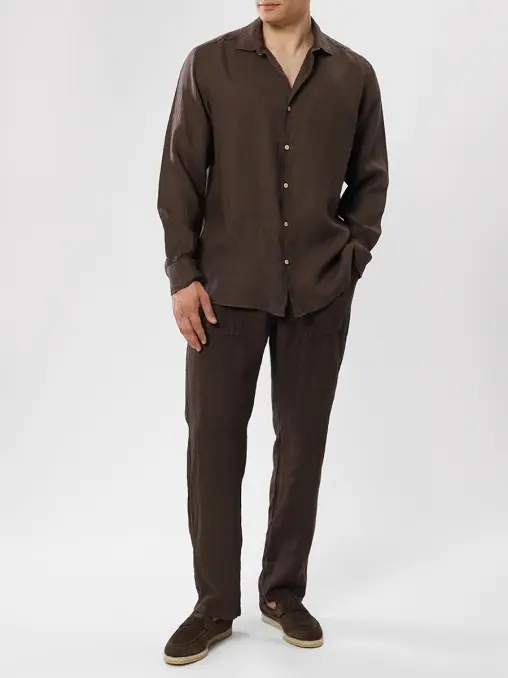 Рубашка Slim Fit льняная MC2 SAINT BARTH