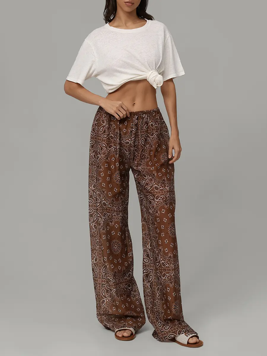 Футболка из хлопка и льна