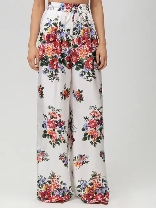 Брюки шелковые DOLCE & GABBANA