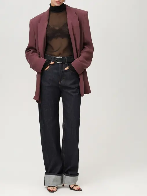Пиджак шелковый SAINT LAURENT
